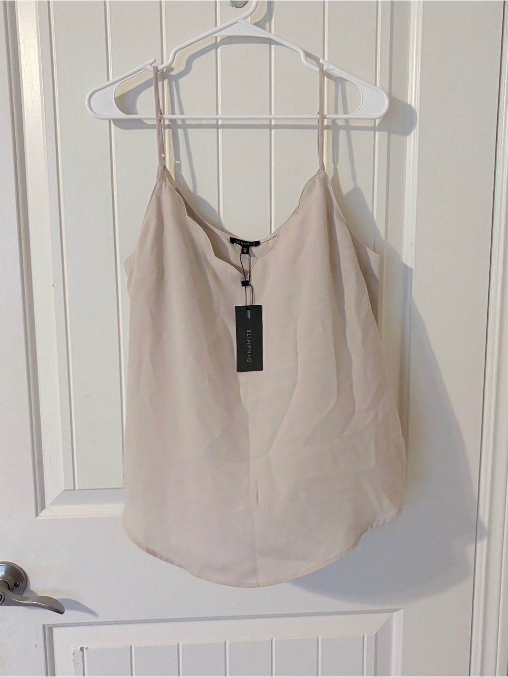 Dynamite Neutral Beige Silk-Feel Cami